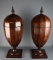 Fine Pair of Antique Edwardian Acorn Mahogany Knife Boxes