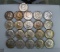 Lot of 21 Circulated 1966-69 Kennedy 40% Silver Half Dollars