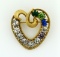 Vintage Gold Filled Mother's Heart Pin, 1.125”