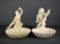 Pair of Copelands China (England) Parian Figural Shell Bowls