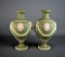 Pair of Early Wedgwood Jasperware 10” Cameo Vases