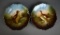 Pair of Hand Painted Zeh Scherzer & Co, Bavaria Game Bird Plates w/ Gold Scalloped Edge