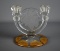Two Candle 5” H Candleholder w/ Gilt Border