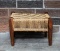 Vintage Woven Jute Seat Stool