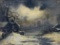 (English, 19th C.) Moonlit Landscape, Oil on Canvas, Signed Lower Left