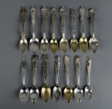Large Lot of Sterling Silver Grapefruit Spoons: Various Makers, 371 g