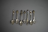 Seven Canada Themed Sterling Silver Souvenir Spoons, 77 g