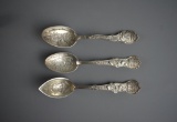 Three Georgia Sterling Silver Souvenir Spoons, 66 g