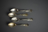 Four Kansas Sterling Silver Souvenir Spoons, 70 g