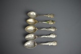 Five Minnesota Sterling Silver Souvenir Spoons, 103 g