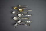 Eight New Jersey Sterling Silver Souvenir Spoons, 165 g