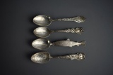 Four Oregon Sterling Silver Souvenir Spoons, 105 g