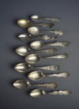 11 Pennsylvania Sterling Silver Souvenir Spoons, 226 g