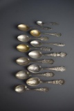 12 Pennsylvania Sterling Silver Souvenir Spoons, 230 g