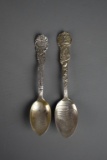 Two Tennessee Sterling Silver Souvenir Spoons, 42 g