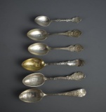 Six Texas Sterling Silver Souvenir Spoons, 115 g