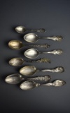Eight Virginia Sterling Silver Souvenir Spoons, 154 g