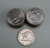 Lot of 21 Circulated Eisenhower Dollars: 1971 (2), 1972 (7), 1974, 1976 (5), 1978 (6)