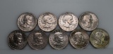 Lot of Nine Circulated 1979P Susan B. Anthony Dollars