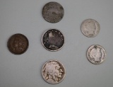 Lot of Six Older US Coins