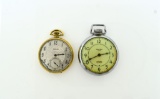 Lot of Two Pocket Watches: Elgin & Sentinel Click