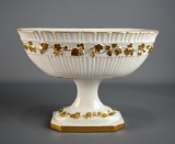 White Porcelain Compote w/ Gilt Decoration