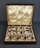 Set of Six Royal Crown Derby “Imari 3788” Demitasse Cups & Saucers in Original Case