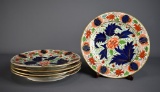 Lot of Five  9” Diam. Imari Style Plates (Lots 364 & 365 Match)