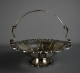 Ornate Martin Hall & Co Silver Plate 11” Round Basket, Pierced Rim