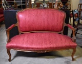Pretty Victorian Rococo Revival Carved Mahogany Settee (Lots 40-42 Match)