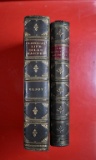Lot of Two Old Leather Bound 19th Century Volumes by Edmond About & George Eliot