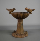 Contemporary 8” H Iron Bird Bath Figural Candy Dish
