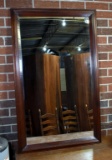 Large Vintage Mahogany Frame Wall Mirror