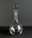 Elegant Laura Lys 12.5” Etched Crystal Decanter