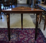 Vintage Triangular Inlaid Marquetry Table (3 of 5)