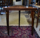 Vintage Triangular Inlaid Marquetry Table (4 of 5)