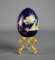 Vintage Cloisonne Egg with Dragon Motif on Stand