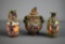 Lot of Three Vintage Asian Ceramic Souvenir Pieces