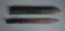 Old Tribal Short Sword or Machete with Hand Sewn Leather Scabbard