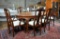 Fine Banded Mahogany Queen Anne Style Henredon Oval Dining Table with Leaves