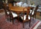 Set of 8 Queen Anne Style Mahogany Dining Chairs, 2 Master & 6 Sides with Roll New Matching Fabric