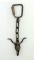 Sterling Silver Longhorn Skull Key Chain, 925 Mexico Mark