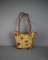 Vintage Marc Chantal MC Ladybug Tapestry & Leather Handbag