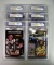 Lot of Six Dale Earnhardt Collector Cards WCG Graded UNC: 1980, 1987, 1990, 1991, 1994, 2001