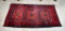 Handsome Red Handknotted Wool Tribal Rug
