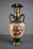 Tall Antique 20” Asian Moriage Vase