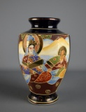 Antique Early-Mid 20th C. Mepoco Ware Satsuma Vase, Made in Japan