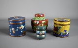 Lot of Four Vintage Chinese Cloisonne Pieces