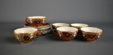 Set of Six Vintage Dainan Satsuma Moriage Tea Cups & Saucers