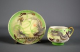 Vintage Hand Painted Nikoniko China Dragon Ware Cup & Saucer, Made In Japan